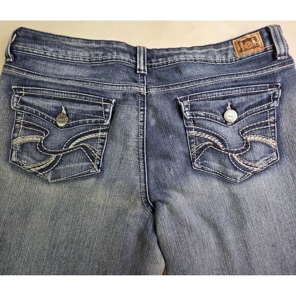 Vintage Leigh Sophia Hipster Flare Low Rise Jeans Size 15 Junior's Short - Picture 10 of 12